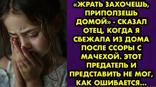 видео: «Жрать захочешь, приползешь домой» - сказал отец, когда я сбежала из дома после ссоры с мачехой. Это картинка: «Жрать захочешь, приползешь домой» - сказал отец, когда я сбежала из дома после ссоры с мачехой. Это