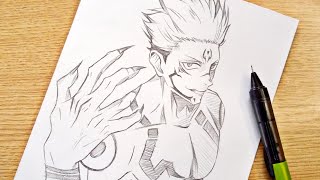 Drawing Itadori Yuujiryomen Sukuna Junjutsu Kaisen