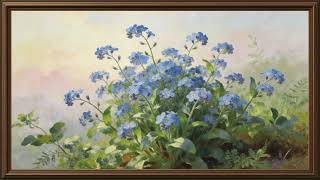 A Garden of Forget-Me-Nots | Relaxing Nature Art Oil Painting Vintage Art Screensaver screenshot 5