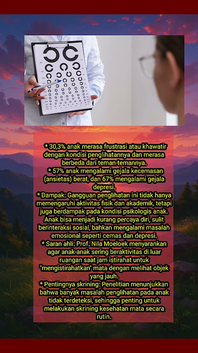 52,3 Persen Anak SD Sulit Beraktivitas karena Gangguan Penglihatan