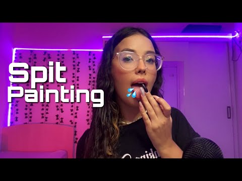 ASMR - 1 HORA INTENSE SPIT PAINTING YOUR FACE 💦 | wet mouth sounds sounds