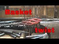 Forge welded basket twist - basic blacksmithing welded twists part 1