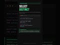 SQL BEGINNER _ SELECT DISTINCT #dataanalyst #datascience #sql #sqlforbeginners #learnsql