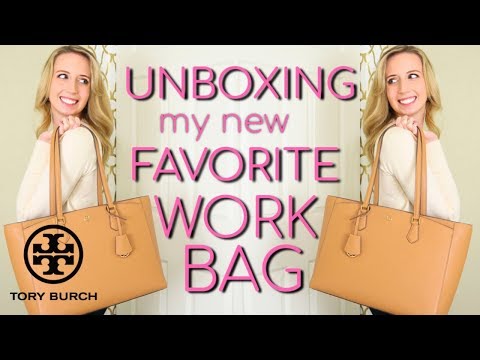 Tory Burch Robinson Tote Unboxing (My New Work Bag!) - YouTube