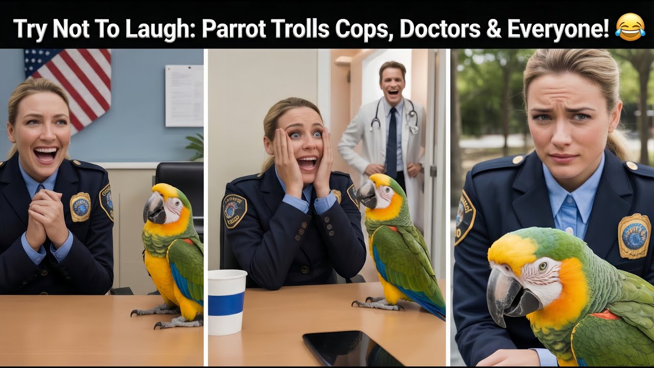 Try Not To Laugh: Parrot Trolls Cops, Doctors & Everyone! 😂