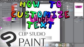 [Clip Studio] How to Customize Text