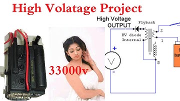 FlyBack Driver with mosfet irf Z44 | How to create high - voltage current 30000v