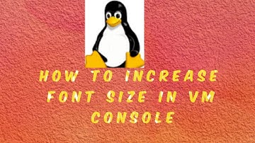 how to increase vm console font size