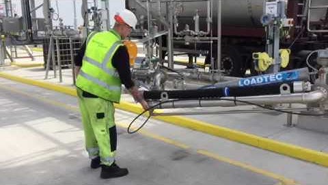 Road Tanker Bottom Unloading Arm. Easy and safe to use.  Carbis Loadtec Bottom Unloading Systems