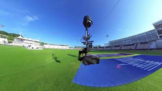 NEWTON stabilized TV camera on Spidercam 3D cable cam over cricket screenshot 4