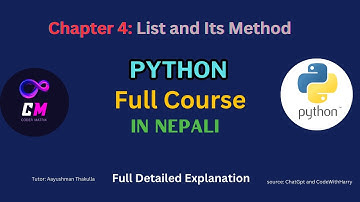 Chapter 5: List and Its Method || Python Course in Nepali || #codermatrix #pythoncourseinnepali