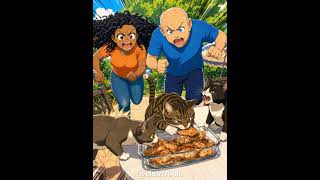 The Great Chicken Heist 🐱🍗 | Anime Backyard Disaster!😻😹
