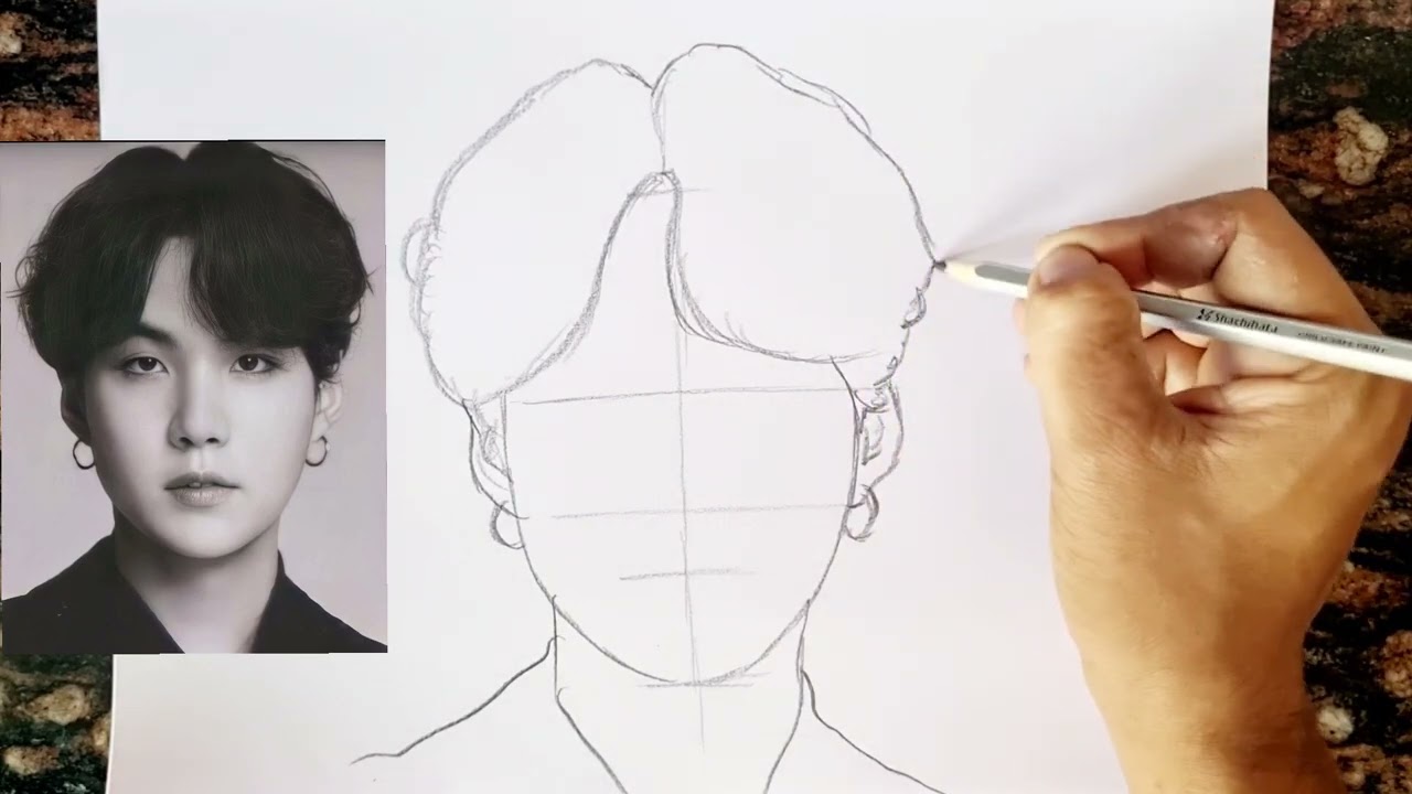 Drawing of bts suga : r/drawing