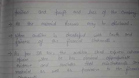 AUDITING||MEANING OF ADVERSE REPORT||CHAPTER-19| PART-136||HANDWRITTEN NOTES || SSCOACHING||