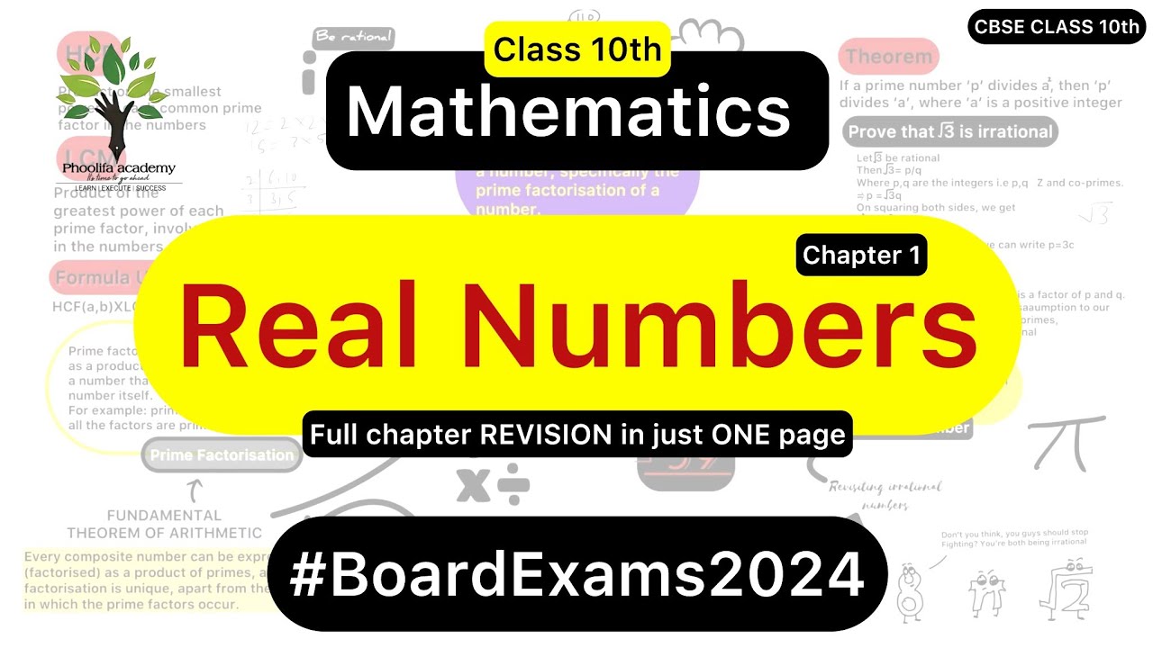 Class - 10 | Maths Ch - 1 Quick revision / one shot | Real Numbers one ...