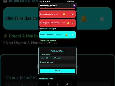 PRÉSENTATION PROJET ANDROID TODOLIST méthode Boclet 