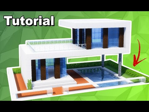 Minecraft Tutorial - Casa Moderna Completa com Piscina e Mobília