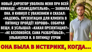 видео: Новый Директор Уволил Меня При Команде; Пятничная Презентация Клиенту Всё Изменила... картинка: Новый Директор Уволил Меня При Команде; Пятничная Презентация Клиенту Всё Изменила...