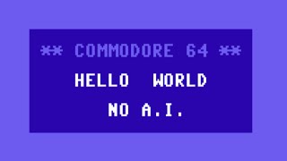'Hello World' on Commodore 64 in Assembly Language, Machine Code