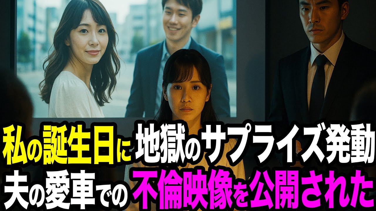 【シタ妻】夫の愛車で不倫シました。「私の誕生日に地獄のサプライズお祝い」夫からの復讐で崩れ落ちた...その場で離婚・慰謝料請求【修羅場朗読】