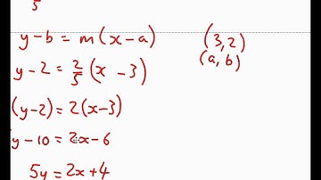 Old (Pre 2015) SQA Higher Maths -  Straight Line - Lesson 6 -- y-b=m(x-a)