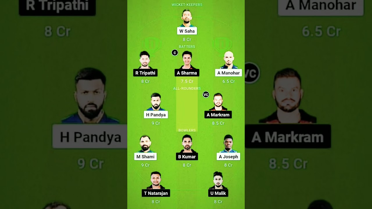 today GL team | srh vs gt dream 11 prediction 💪 | srh vs gt dream team 💪 | 