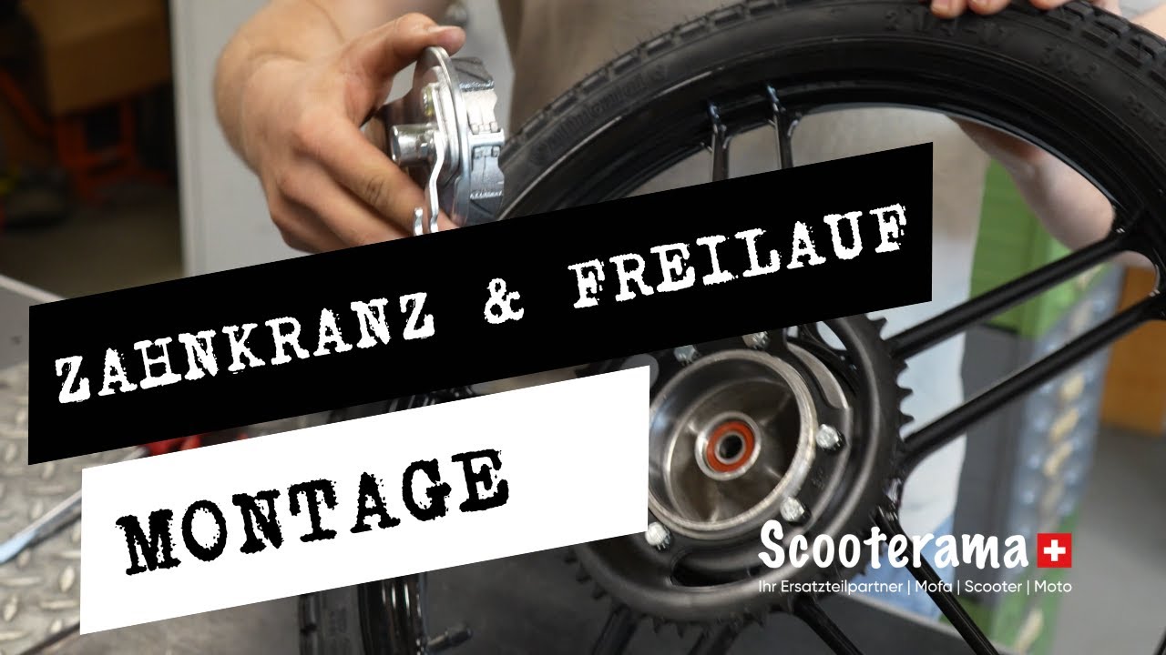 Zahnkranz / Freilauf Montage Puch Maxi / X30 - YouTube