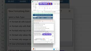 Apply Automatic Borders in Excel😎🤗| Quick and Easy Tutorial👍⌛🔥 #shorts#excel #viral #tutorial