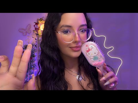 ASMR: CUIDANDO DE VOCÊ APÓS UM DIA DIFÍCIL ♥️ atenção pessoal, skincare, penteando cabelo