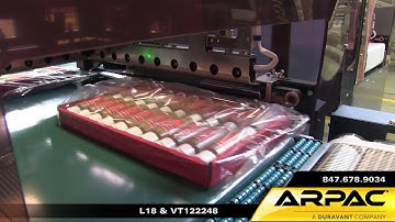 L18 auto L-sealer + VT122248 shrink tunnel Video 1