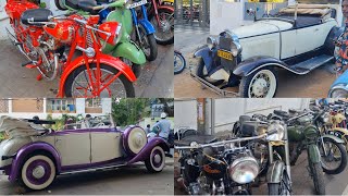 Vintage Cars and bikes Collection in Hyderabad || Unique old cars
