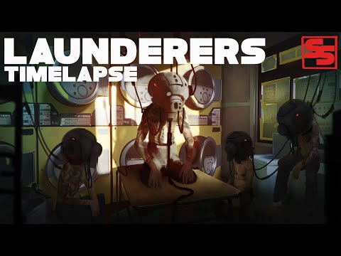 Blender to Photoshop Concept Workflow - Yakuza Laundromat