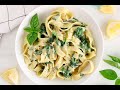 Vegan spinach pasta