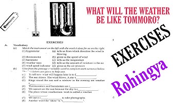 GRADE 9 || EXERCISES || WHAT WILL THE WEATHER BE LIKE TOMMORO?