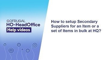 How to setup Secondary Suppliers for an Item or set of Items in bulk at HQ