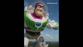figure Ironman and buzz lighyear fight