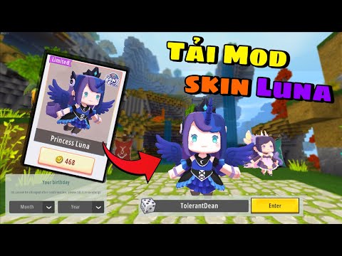 Mini World : Tải Mod skin Luna Công Chúa mặt trăng 0.50