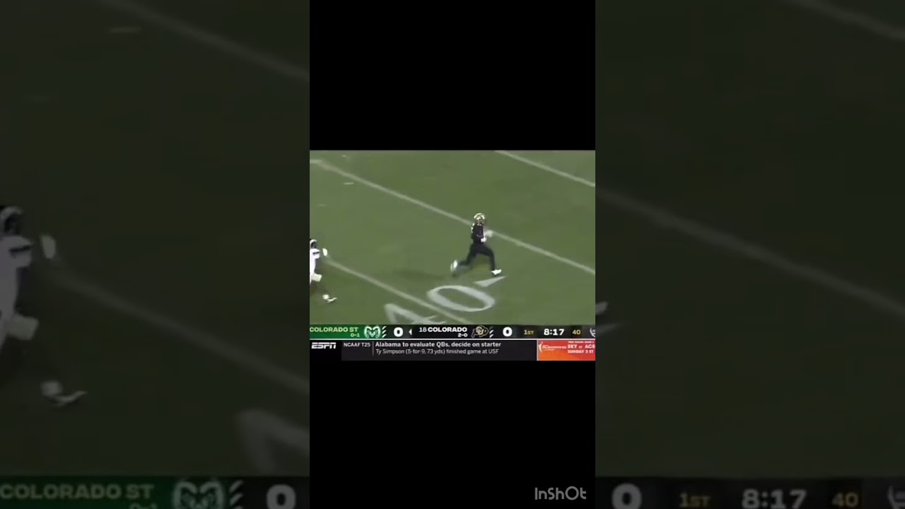 Shilo Sanders #21 Pick 6 Touchdown Colorado vs Colorado State 3-0