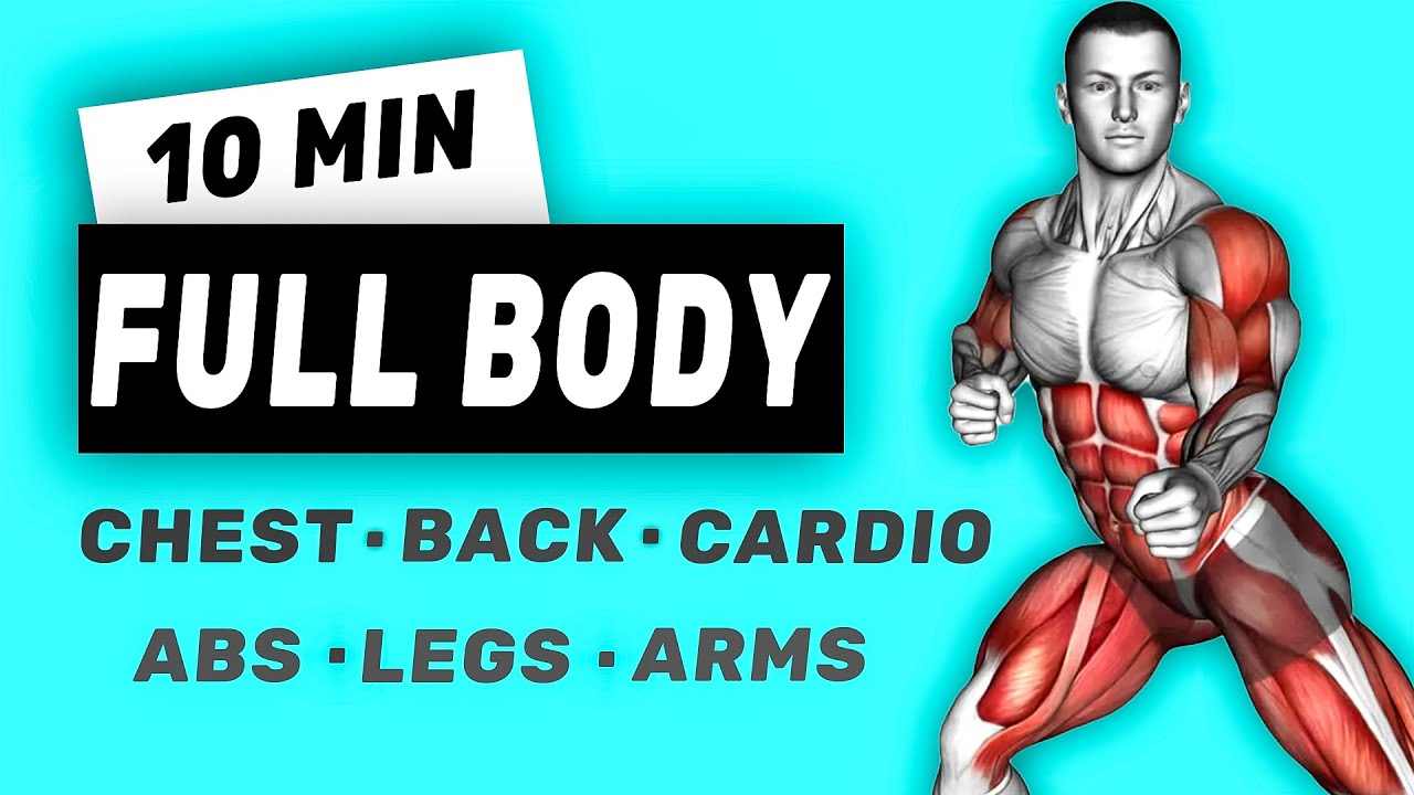 10 Min Fat Burning HIIT Workout - Full body Cardio, No Equipment, No ...