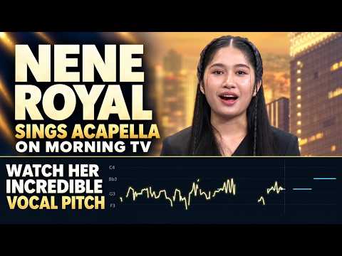 Nene Royal sings Acapella on Morning News. Pitch visualization