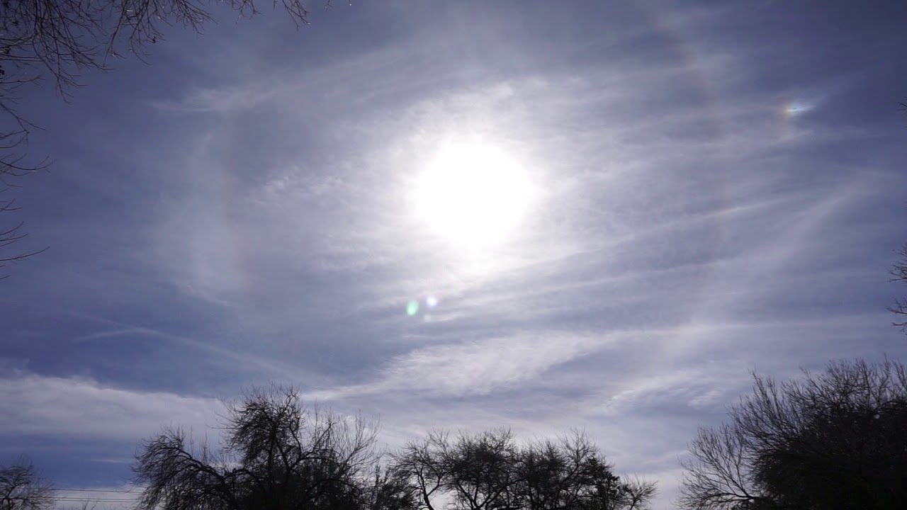 Houston TEXAS SOLAR HALO CIRCLE OF LIGHT AROUND THE SUN JAN 23 2018 houston-texas-solar-halo-circle-of-light-around-the-sun-jan-23-2018