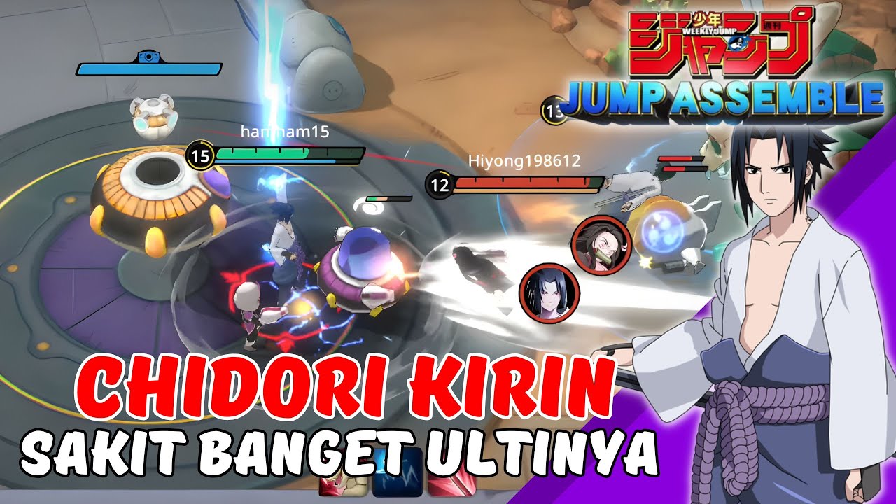 GAMEPLAY SASUKE JUNGLER GAME MOBA ANIME JUMP ASSEMBLE - YouTube