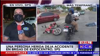 Con fracturas motociclista tras impactar contra turismo en San Pedro Sula