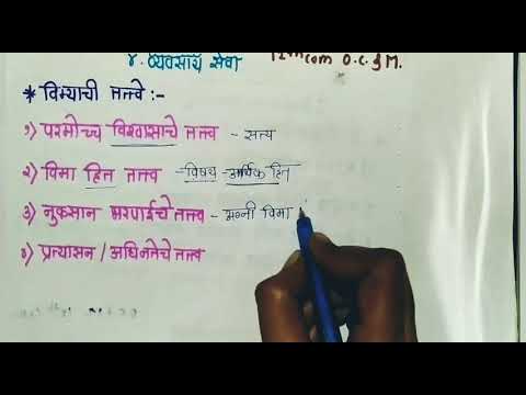 12th com O.C.& M.विम्याची तत्त्वे