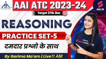 AAI ATC Reasoning Classes 2023 | Reasoning Practice Test-5 | Reasoning for AAI ATC By Garima Ma