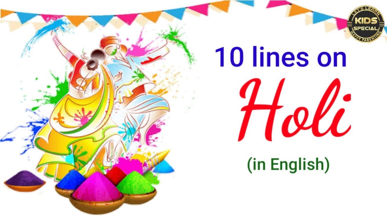 essay on holi 10 lines in english