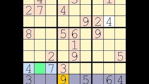 How to Solve Washington Times Sudoku Difficult  October 4, 2023