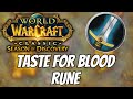 Taste for blood rune for warriors  phase 3 season of discovery