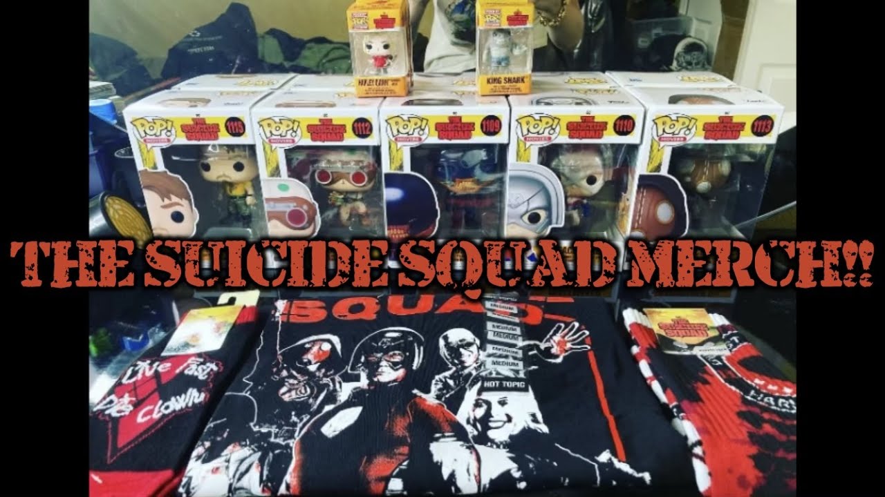 THE SUICIDE SQUAD HOT TOPIC MERCH!!! [Suicide Squad Funko Pops] [Unboxing and Review]
