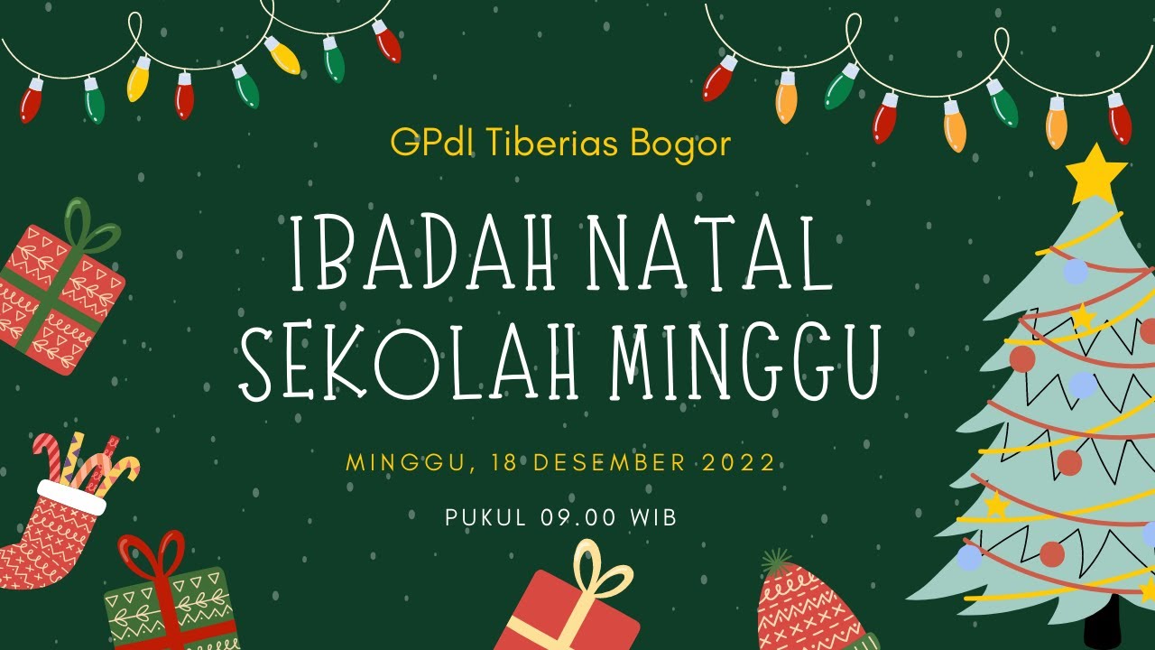 Ibadah Natal Sekolah Minggu | Minggu, 18 Desember 2022 | GPdI Tiberias Bogor